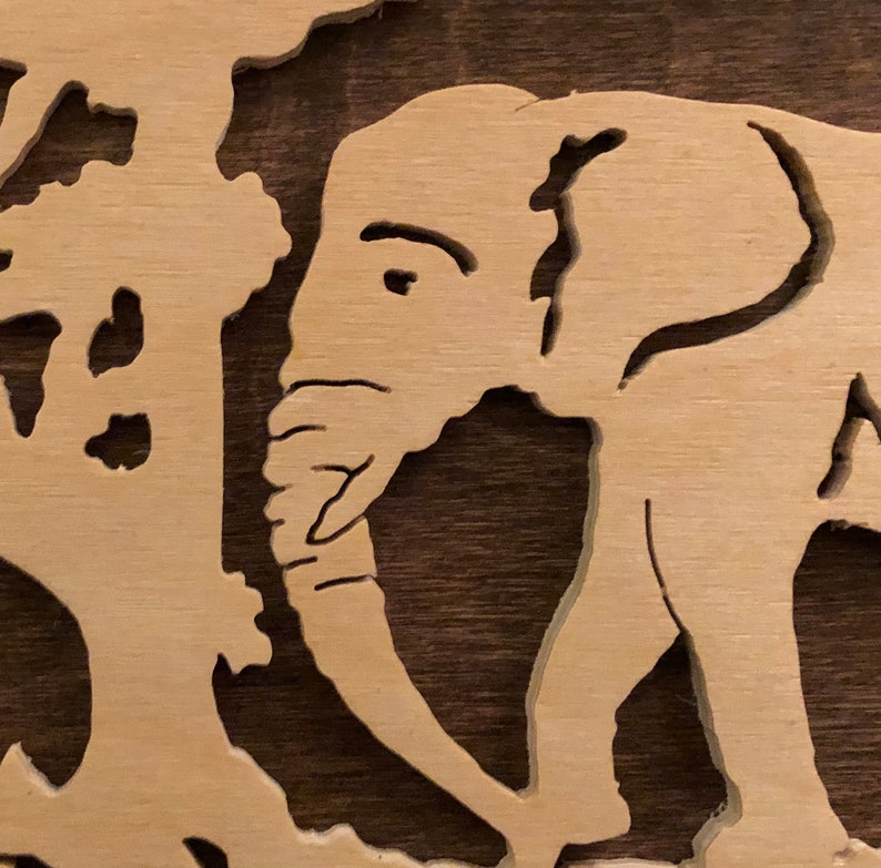 Scroll Saw Elephant Portrait Etsy