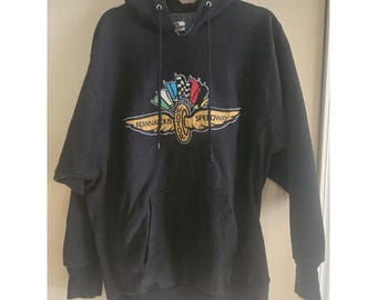 Vintage Y2K Indianapolis 500 Indy Car Racing hoodie, maat medium