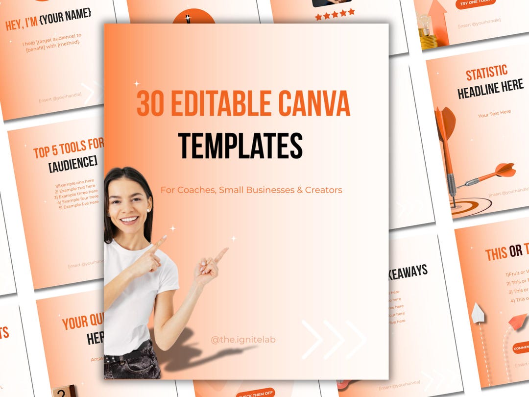 30 Canva Instagram Carousel Templates | Editable Social Media Marketing ...