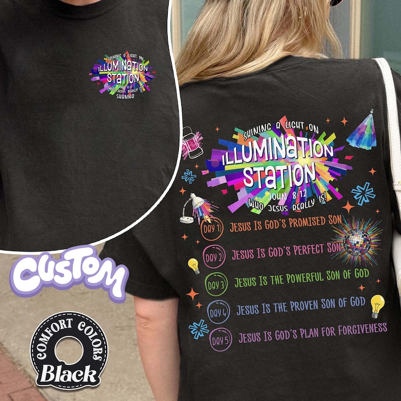 Comfort Colors VBS 2026 Shirt, Illumination Station Christian Tee Bild 3