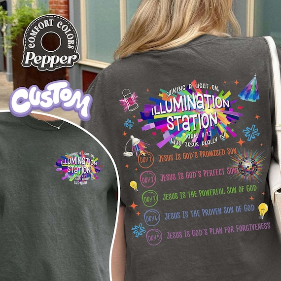 Comfort Colors VBS 2026 Shirt, Illumination Station Christian Tee
