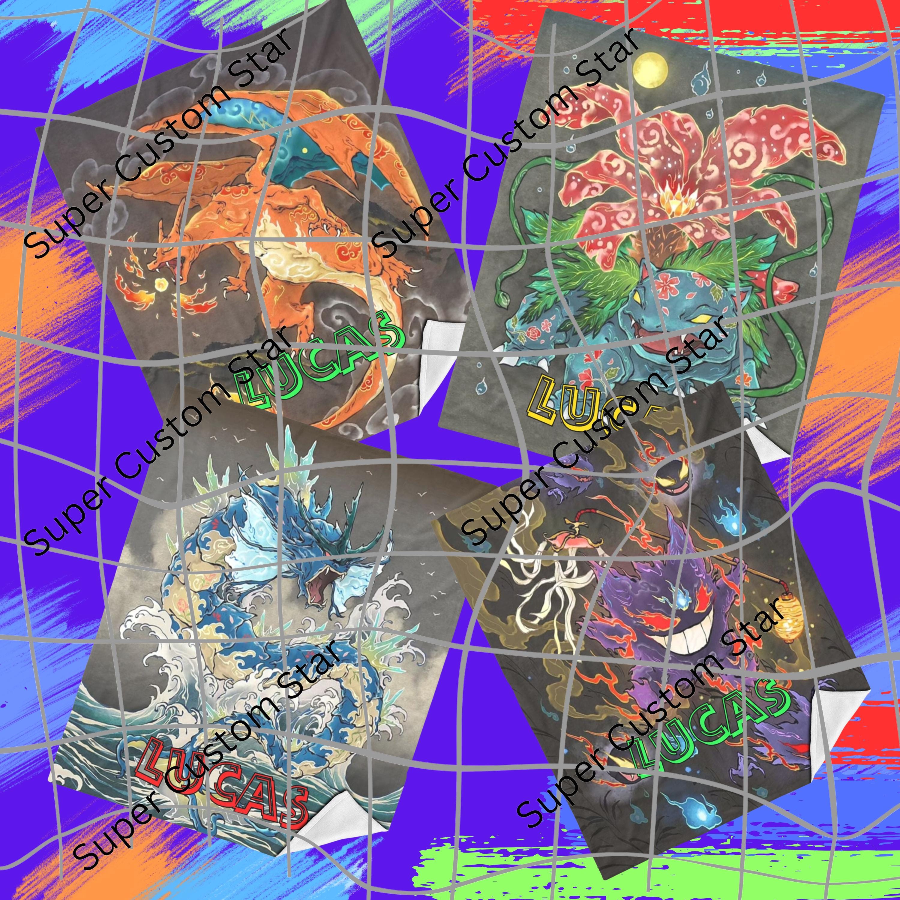 Personalized Charizard Blanket - Etsy Personalized Charizard Blanket - Etsy