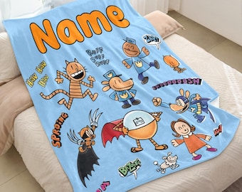 Personalized Dog Man Blanket Birthday Gift, Custom Dogman Blankets