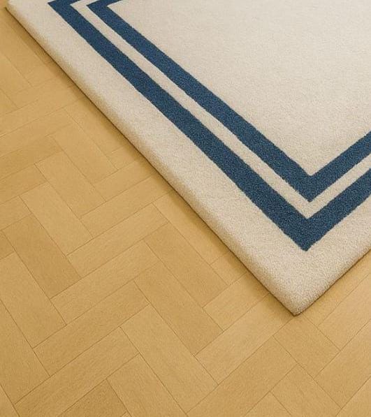 Modern Cream & Navy Border Area Rug - Etsy