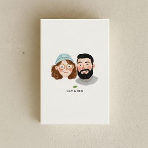 Custom Hand-Drawn Portrait – Personalized Digital Art Gift (Digital Download)