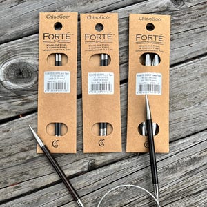 FORTE 5 Inch Carbon Fiber Knitting Needle Tips ChiaoGoo