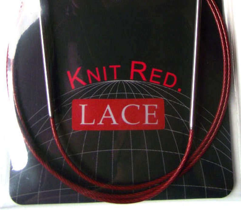 24 60 cm ChiaoGoo RED Lace Circular Knitting Needles image 2