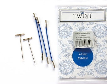 2 Inch Blue X-Flex Extra Flexible (S) Join Knitting Cables ChiaoGoo