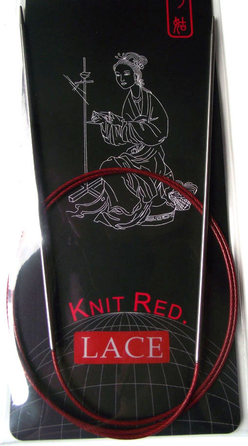 24 60 cm ChiaoGoo RED Lace Circular Knitting Needles image 4