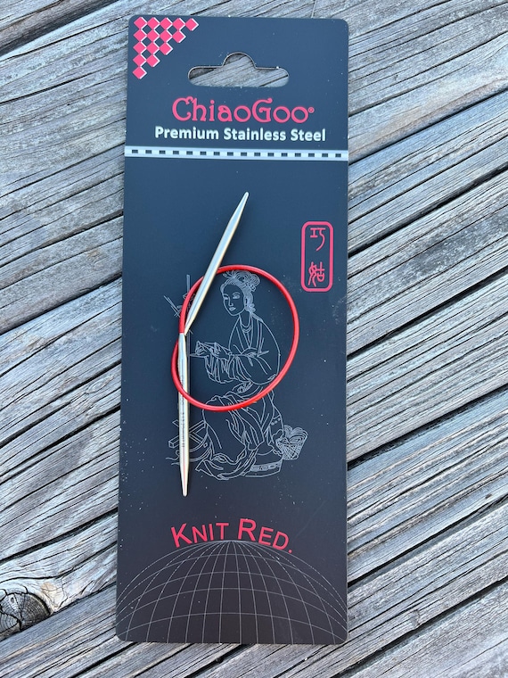 ChiaoGoo 9 Inch Circular Knitting Needles Regular Red 6009