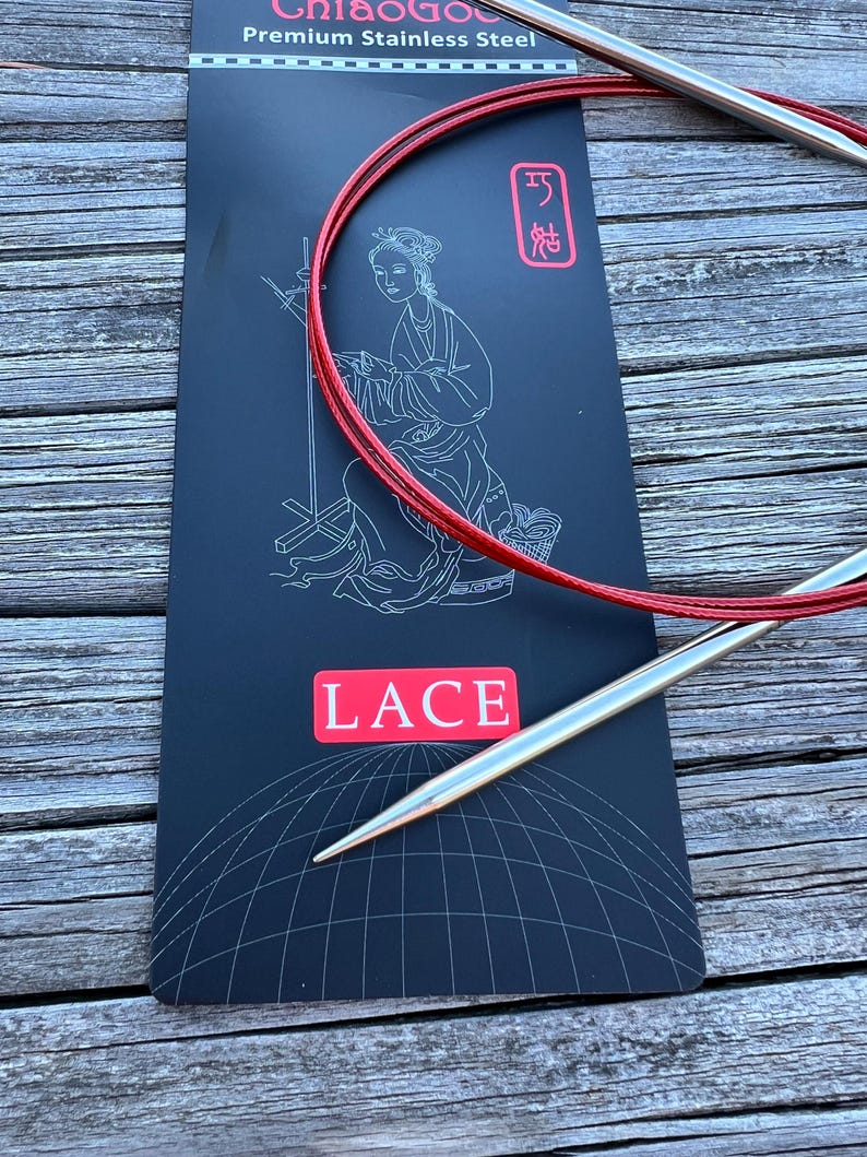 ChiaoGoo 40 Inch Circular Knitting Needles Red Lace 7040 zdjęcie 2