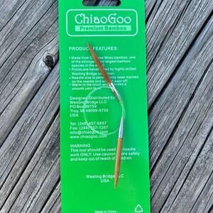 ChiaoGoo 9 Inch Circular Knitting Needles Bamboo 2009 image 10