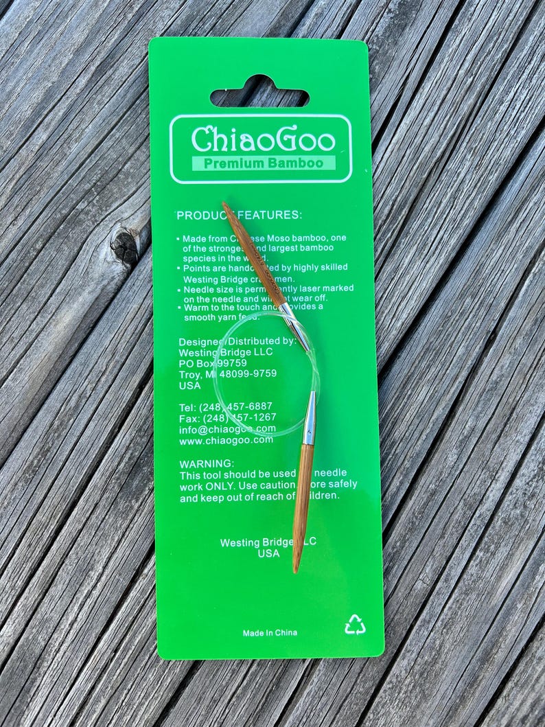 ChiaoGoo 9 Inch Circular Knitting Needles Bamboo 2009 image 10