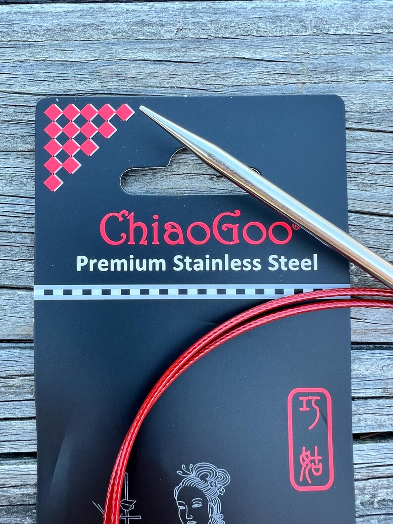 ChiaoGoo 40 Inch Circular Knitting Needles Red Lace 7040 zdjęcie 9