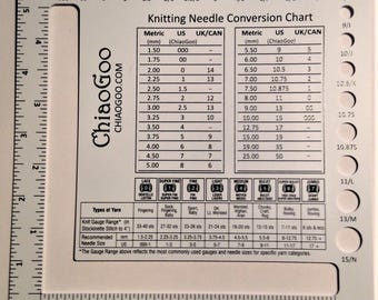 ChiaoGoo Double-Sided US-Metric Swatch/Needle Gauge 1091-SQ