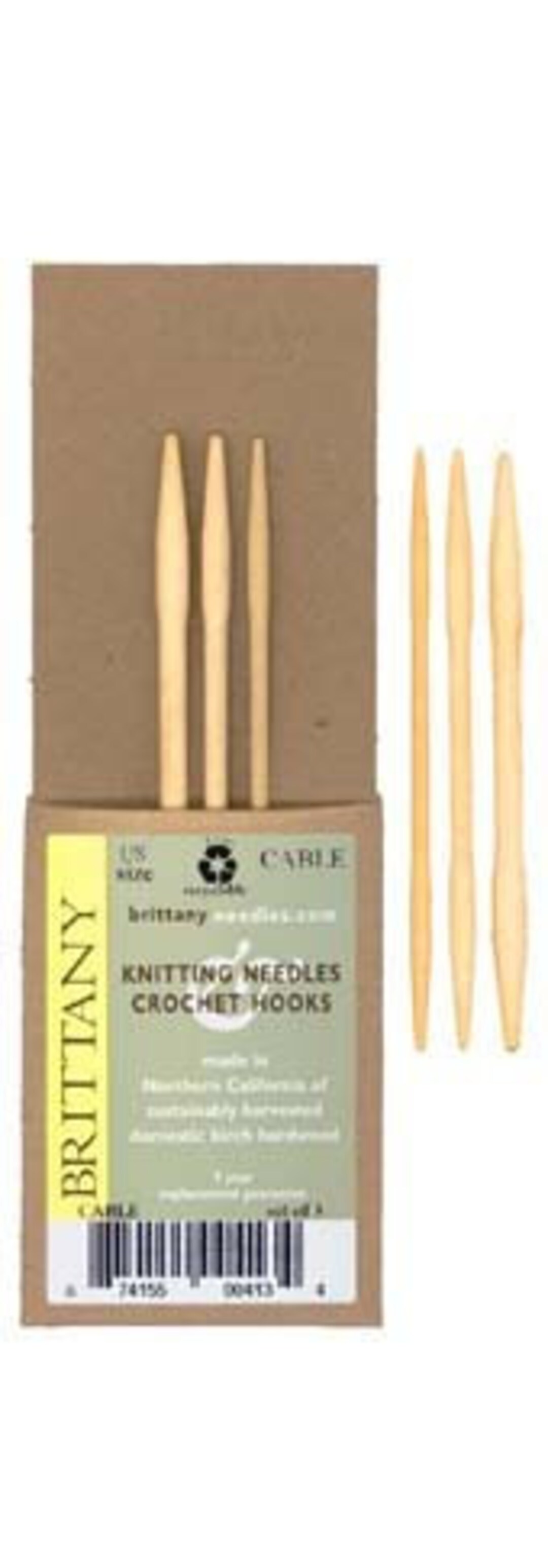 Wooden Brittany Knitting Cable Needles