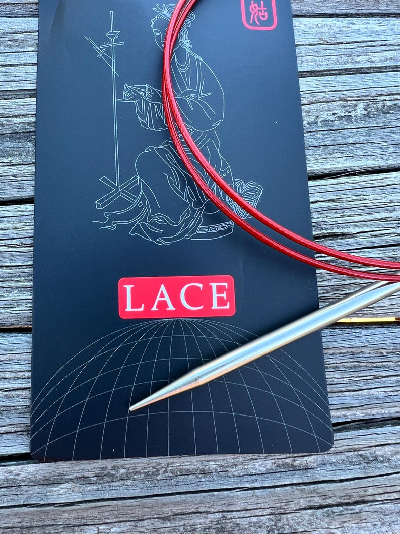 ChiaoGoo 40 Inch Circular Knitting Needles Red Lace 7040 zdjęcie 1