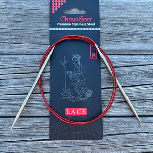 ChiaoGoo 40 Inch Circular Knitting Needles Red Lace 7040 zdjęcie 8