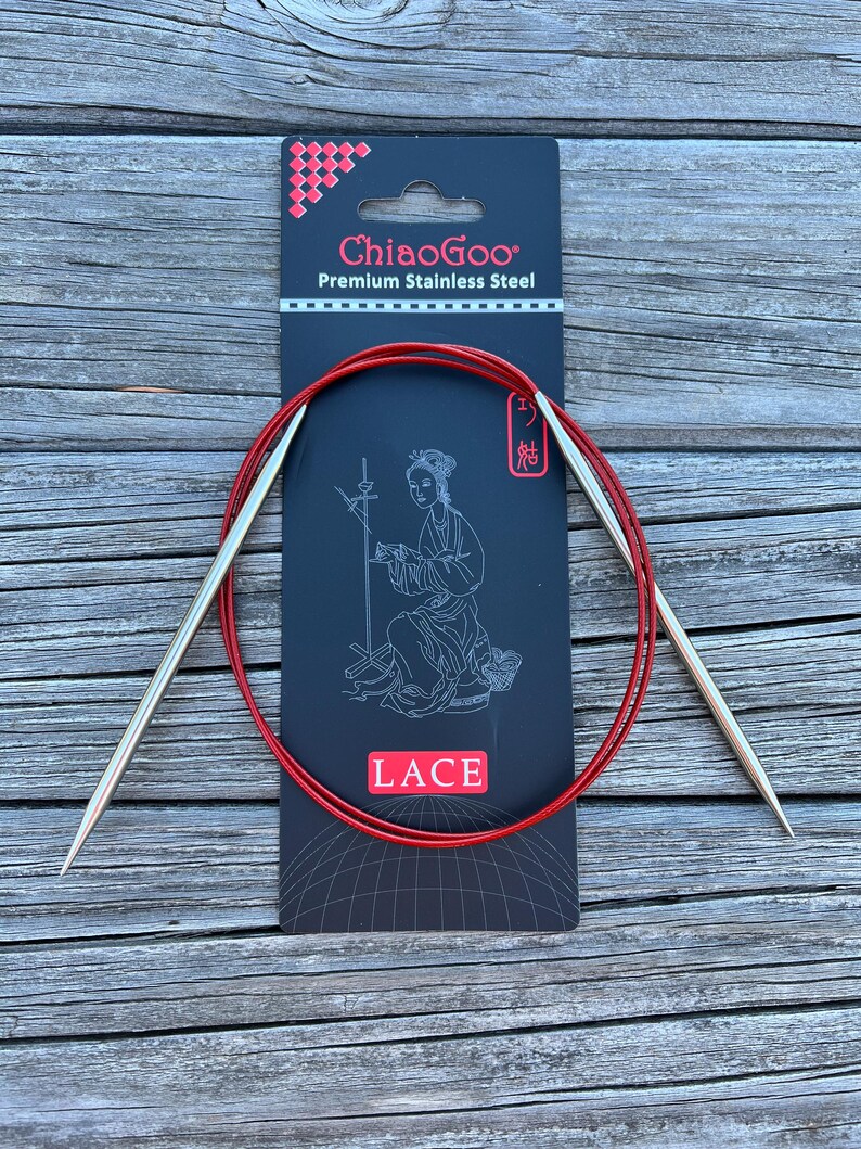 ChiaoGoo 40 Inch Circular Knitting Needles Red Lace 7040 zdjęcie 8