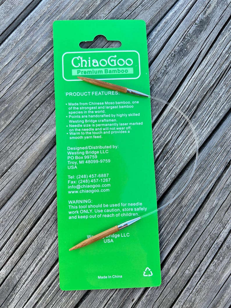 ChiaoGoo 9 Inch Circular Knitting Needles Bamboo 2009 image 9