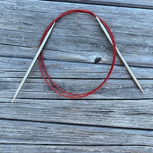 Agujas de tejer circulares ChiaoGoo de 32 pulgadas, encaje rojo 7032 imagen 4