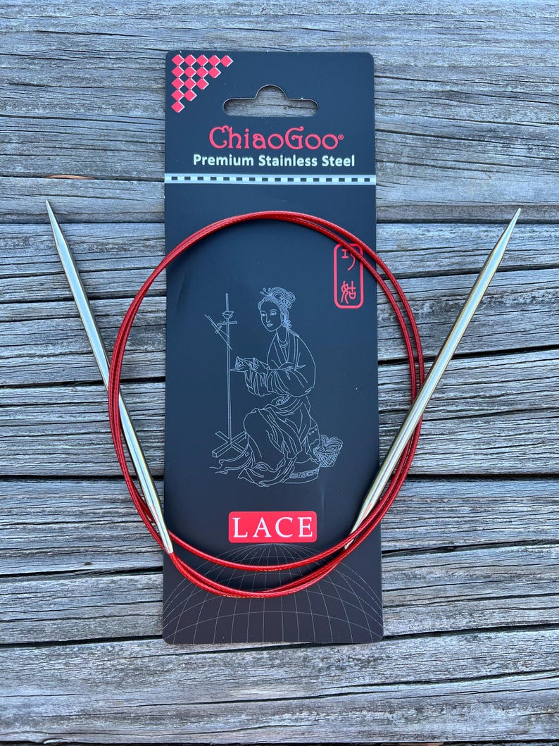 ChiaoGoo 40 Inch Circular Knitting Needles Red Lace 7040 zdjęcie 10