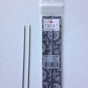 5 inch (13 cm) Twist MINI US 000-1.5 IC Needle Tips ChiaoGoo