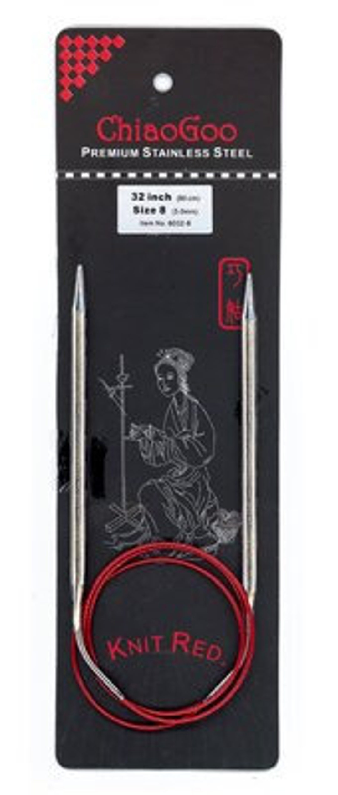 Aiguille Circulaire ChiaoGoo RED - 30 Cm - Taille 2.50 Mm - En Acier Inoxydable - Câble Flexible Sans Mémoire - Pour Tricot