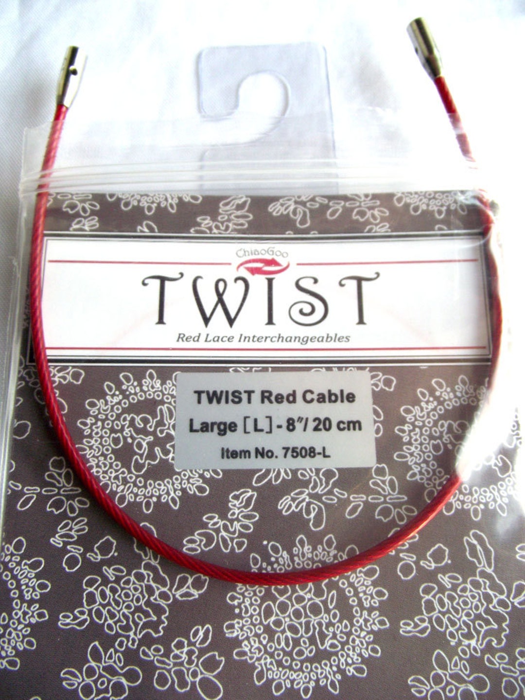 ChiaoGoo Twist Red Lace Interchangeable Cables 22 inch-Mini