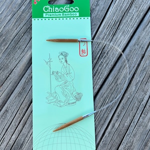 ChiaoGoo 9 Inch Circular Knitting Needles Bamboo 2009 image 1