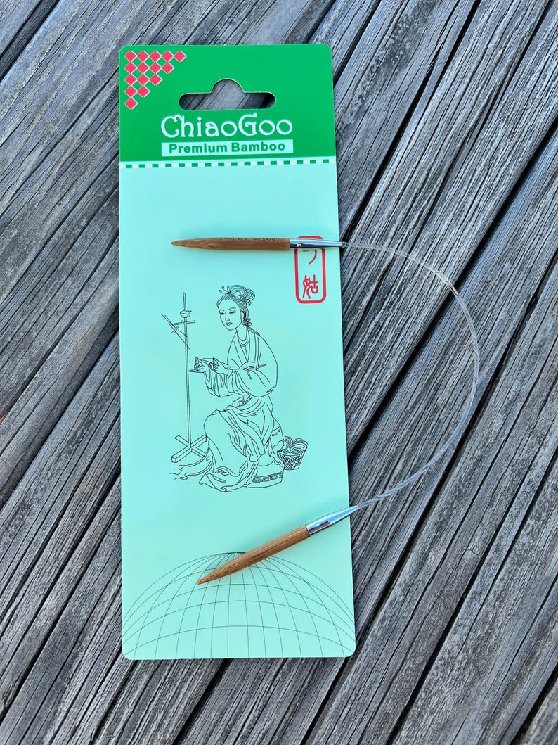 ChiaoGoo 9 Inch Circular Knitting Needles Bamboo 2009 image 1