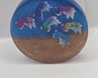 Goudvishars telefoongreep | Handgemaakte Ocean Pop-socket | Leuke visstandaard voor telefoon | Aquarium Esthetische Telefoonhouder | Kawaii Marine-accessoire