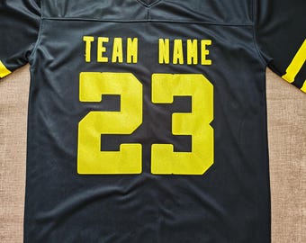 Custom Bling Football Jersey – Personalized Sequin Name, Number & Logo, Glitter Embroidery Cheerleading Shirt, Perfect Gift for Moms