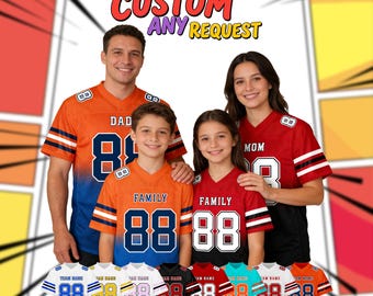 Camiseta de fútbol personalizada con nombre, número y logotipo cosidos, color personalizable, uniforme de equipo, regalo para hombres, mujeres, niños y fanáticos.