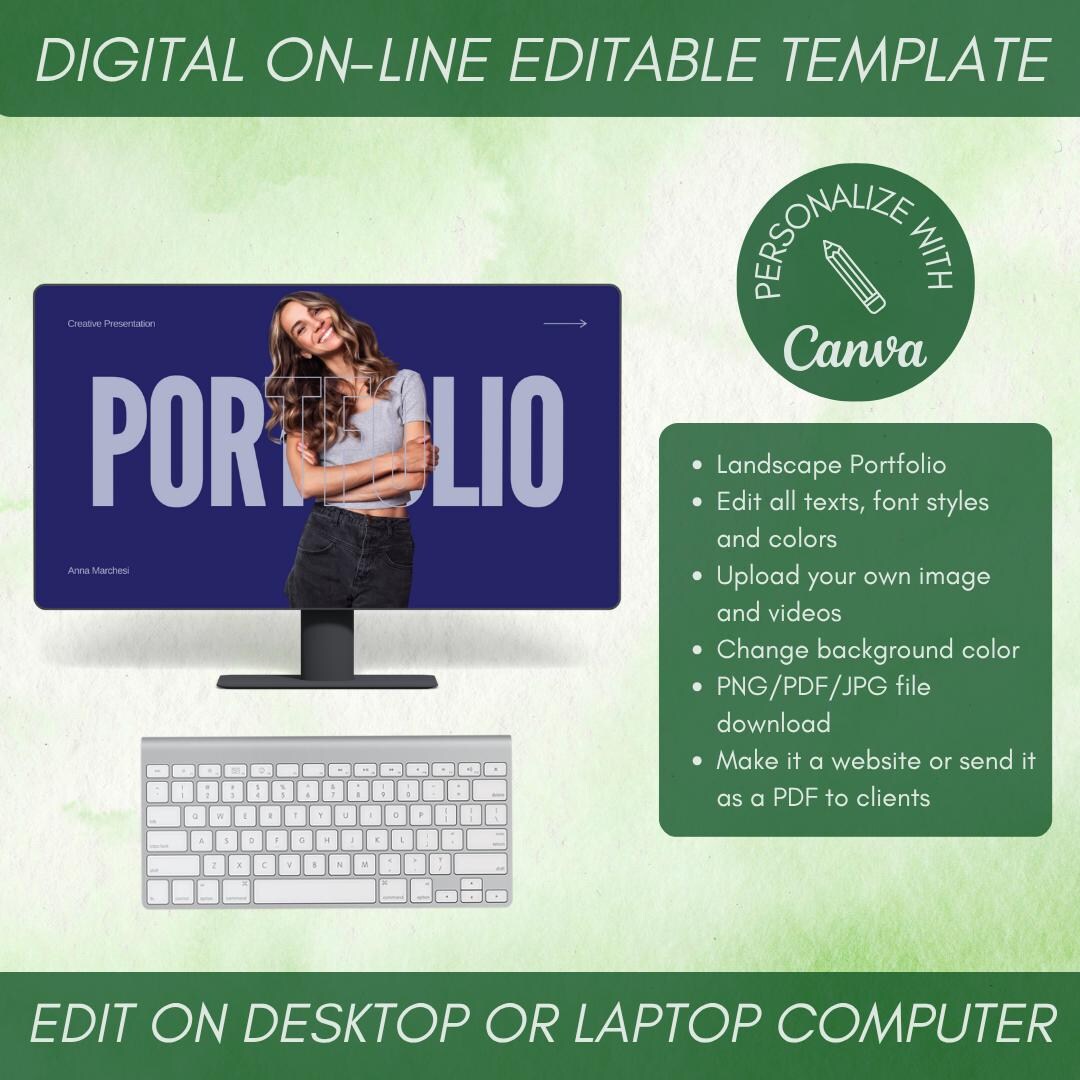 Editable Portfolio Template for Canva | Freelancer & Social Media ...