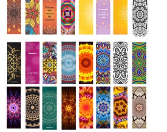 Mandala Lesezeichen Set von 25 Lesezeichen | Boho Achtsamkeit Lesezeichen Kollektion |  Digitaler Download PDF