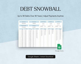 Debt Snowball Spreadsheet Google Sheets Debt Payoff Tracker Loan Planner Payment