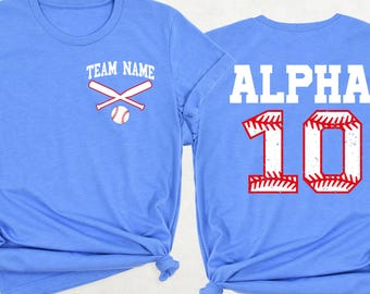 Baseball Team shirts Custom Baseball Tshirt Baseball Mom shirt, Mascot Baseball Girlfriend Tee, Coach Baseball Outfit, baseball Number Shirt
