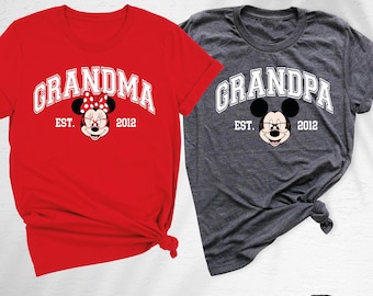 Disney Grandparents Shirt, Mickey Grandpa Tshirt, Grandma Minnie Tee, Disneyland Family Tee, Disney Nana Papa Outfit, Disney Matching Shirts