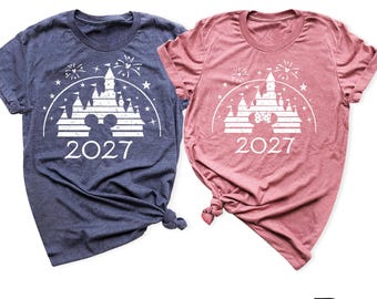 Disney 2027 Shirt, Magic Kingdom Tshirt, Disney Family Trip Shirts, Disney Castle Shirt, Disneyworld Shirts, Custom Disneyland Travel Outfit
