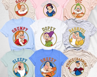 Disney Seven Dwarfs Shirt Disneyworld 7 dwarfs Shirts, Snow White Tshirt, Seven Dwarfs Costume Tee, Disney Matching Shirt, Disney Snow White