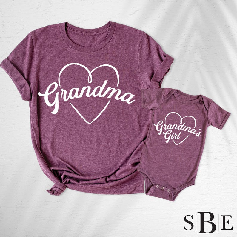 Grandma And Me Shirt, Grandmas Girl Shirt, New granddaughter Mothers Day Tshirt, Mother Daughter Tee, Mimis girl Outfit, Mommy and Me shirts image 7