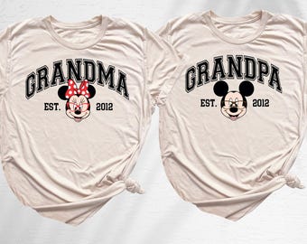 Disney Grandparents Shirt, Mickey Grandpa Tshirt, Grandma Minnie Tee, Disneyland Family Tee, Disney Nana Papa Outfit, Disney Matching Shirts