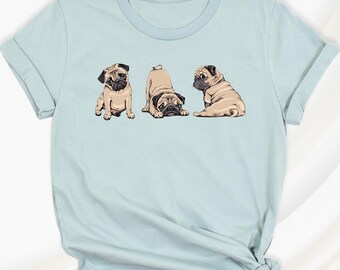 Pug Dog Shirt Puppies Tshirt, Pug Owner Gift Tee, Pug Lover Shirts, Cute Animal Shirt, Pug Mom Shirt, Pug Dad Shirt, Funny Pugs Shirts
