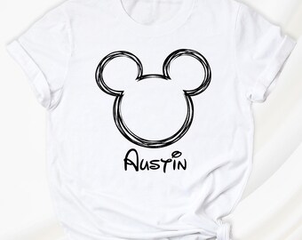 Disney Minnie Mickey Shirts Custom Family Trip Shirt Matching Disney Vacation Tee, Mickey Head Shirt Disneyland Tshirt Disneyworld Shirt