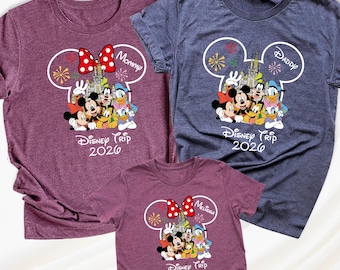 2026 Disney Trip Shirt Mickey and Friends Shirts Family Vacation Tee Custom Disneyland Tshirt Disneyworld Shirt Matching Disney Group Shirt