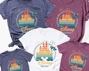 2026 Disney Trip Shirt Family Vacation Tees Custom Disneyland Tshirt Matching Disneyworld Shirt Disney Castle Shirts Family Disney Shirts