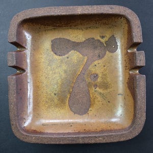 Ed Drahanchuk Vintage Brutalist Slab Askfat. Samlarobjekt