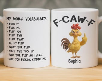 Personalisierte F-CAW-F Küken Tasse - Lustiges personalisiertes Gag Geschenk