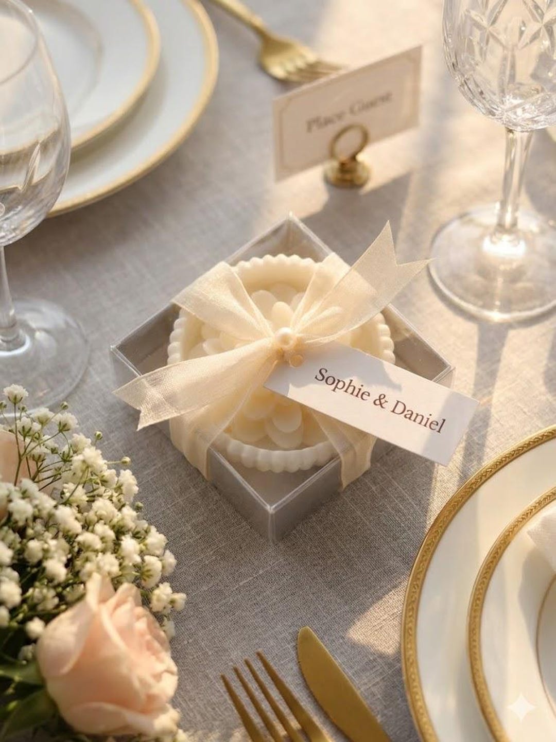 Personalized Wedding Favor Candle, Custom Scented Soy Candle Gift for ...